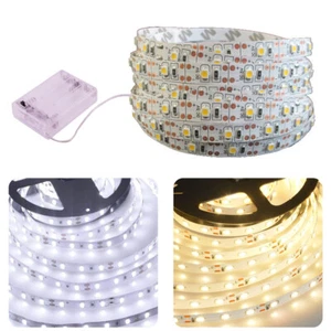 5V LED Battery Strip Lights Flexible TV Back Light Cabinet Kitchen Self Adhesive - Picture 1 of 12