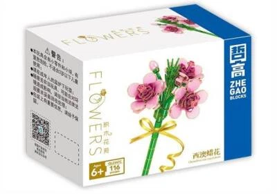 Zhe Gao QL2347-C Wachsblume pink klemmbausteine 116pcs Spielzeug Bausatz-NEU-OVP