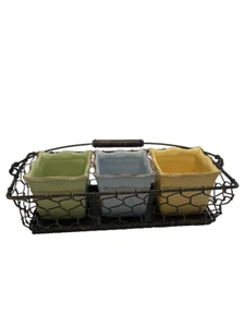 Partylite Vintage Windlichthalter Set Tablett und Pastell Keramik Halter P9175 mit Box - Bild 1 von 12