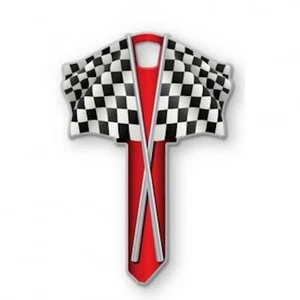 Race Flag Keyblank-Lockwood, Key Blank,House Key-FREE POSTAGE IN AUSTRALIA - Picture 1 of 2