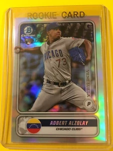 🔥🔥2020 Bowman Chrome ADBERT ALZOLAY Spanning the Globe Refractors #STG-AA Cubs - Picture 1 of 2