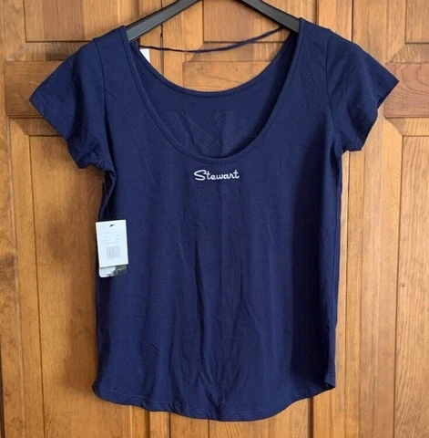 Women's NEW NASCAR Tony Stewart #14 Blue Short Sleeve Top - M Cover