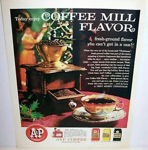 A & P Eight O'clock Coffee Vintage Christmas Ad From Life Magazine 1960 Dec 12 - Picture 1 of 1