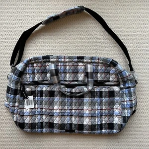 NWT Vera Bradley Grand Traveler Bag in Perfectly Plaid - Picture 1 of 12