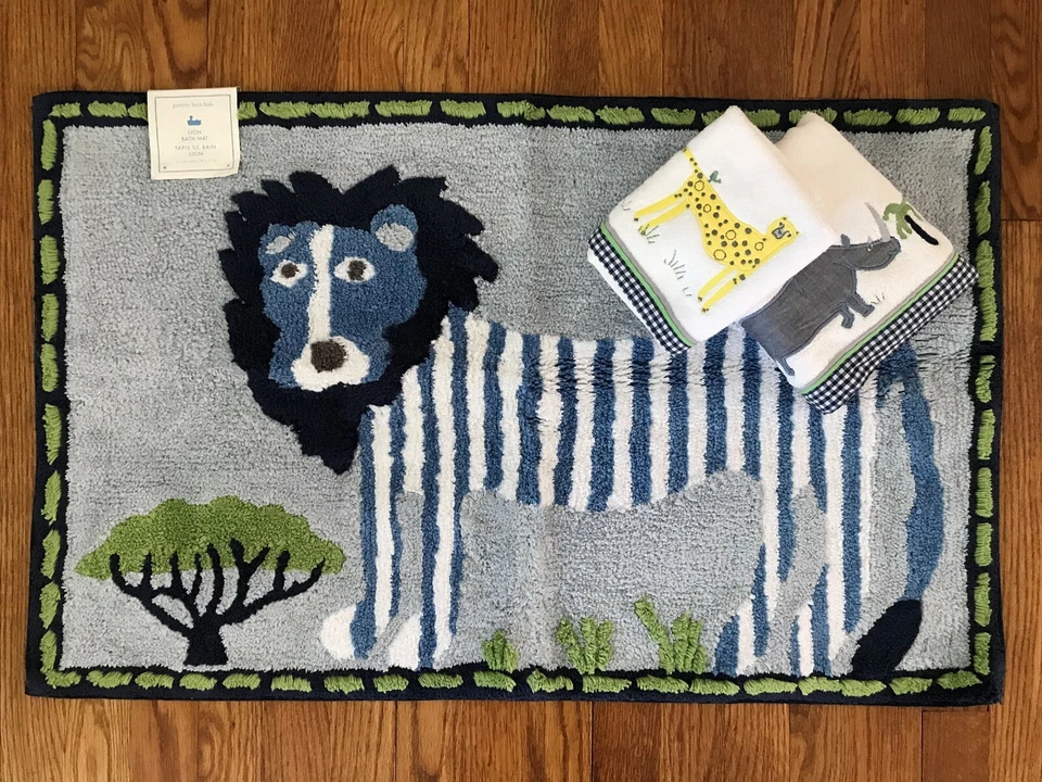 NEW Pottery Barn Kids  LION SAFARI BATH MAT  ~ ONLY ~ LAST ONE ~ HOLIDAY GIFT Foto 1 de 1