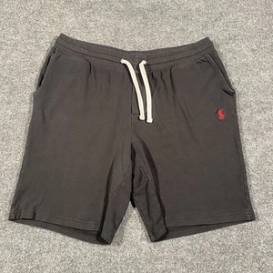 Polo Ralph Lauren Black Fleece Shorts Mens Size 3XL Small Pony Drawstring Waist - Imagen 1 de 9
