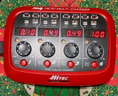 Hitec X4 Micro Multi Charger 44212 AC/DC 1-cell LiPo Charger  - Image 1 of 4
