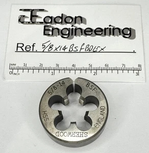 5/8" x 14TPI BSF (British Standard Fine) Button Die, HSS. By top brands. - Picture 1 of 10