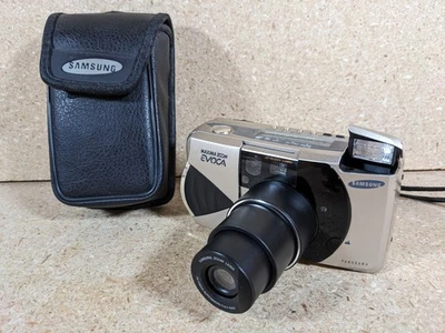 Cámara fotográfica panorámica Samsung Máxima Zoom Evoca 38-115 mm 1:4,1 AF con batería nueva Foto 1 de 4