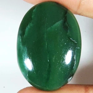 46.20 Cts 100% Natural Green Serpentine Oval Cabochon Gemstone 24x33x6 mm SD51 - Picture 1 of 6