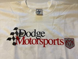 Camisa Nascar De Colección Para Hombres XL Blanca Dodge Años 90 Carreras Motorsports 2 Caras Hecha en EE. UU. - Imagen 1 de 8