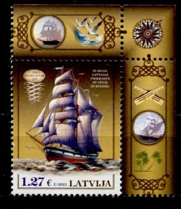 Dreimast-Barkentine „Mercator“ (1895). 1W. Eckrand(1). Lettland 2021 - Bild 1 von 1