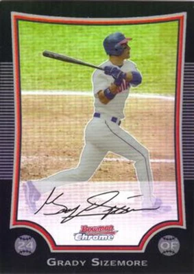 2009 Bowman Chrome Grady Sizemore #34 Cleveland Indians - Image 1 of 2