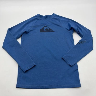 Moletom Quiksilver proteção U 50+ meninos jovens 12 M logotipo azul .#39026 - Imagem 1 de 4