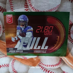 2025 Donruss Elite Full Throttle - Jordan Addison #7 - Minnesota Vikings - Picture 1 of 2