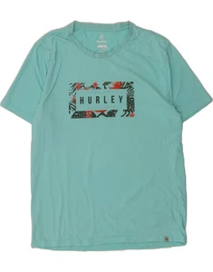 HURLEY Herren Grafik T-Shirt Oberteil Large Türkis Baumwolle DD41 - Bild 1 von 3