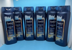 6er Pack Suave Men Feuchtigkeitsspendend 3in1 Haar/Körper/Gesicht/Wäschen Zitrus & Musk 18floz Neu - Bild 1 von 3