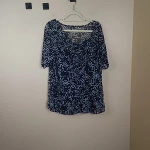 Blusa de gasa a lunares manga corta Lane Bryant talla 18/20 - Imagen 1 de 9