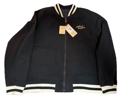 Scotch & Soda Men’s Reversible Bomber Jacket Black Navy Size L - Image 1 of 4