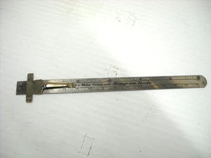 Snap-On Tools Metric Sliding Pocket Clip Ruler 6" 64th Millimeter Metal SPP-380 - Picture 1 of 7