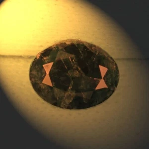 0.75 ct DARK JET BLACK GREEN / NATURAL ALEXANDRITE CUT GEM - Oval See Vdo PZ - Picture 1 of 3