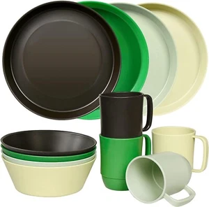 Geschirr Set für 4 Personen 12-teilig Speiseteller Tafel Unzerbrechlich B1172 - Bild 1 von 8