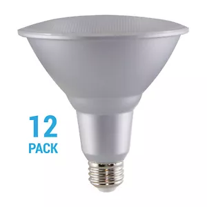 12 Pack Satco S9443 25 Degree LED 120V 15W =90W PAR38 E26 Dimmable Silver 4000K - Picture 1 of 12