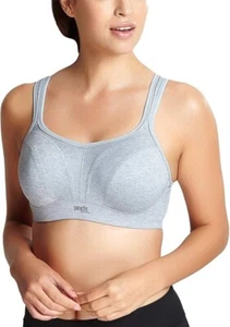 Panache Women's High Impact Underwire Sports Bra, Grey Marl, 38H - Picture 1 of 7