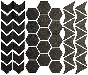 45x reflector stickers, reflex stickers reflective stickers black reflectic - Picture 1 of 2