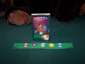 Cenicero de mesa/jugador de billar vintage con luces de camello y libro de cerillas largo - Imagen 1 de 3