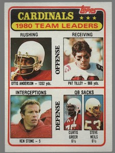 1981 Topps - #468 Pat Tilley, Ken Stone, Ottis Anderson (RC) Near Mint!