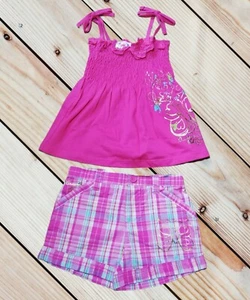 Girls Shorts Set Smock Brooklyn Pink Summer Fashion 2 Piece 3 Years - Picture 1 of 11