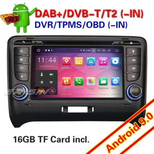 7" Android 9.0 Autoradio GPS for AUDI TT MK2 DAB+ DVD WiFi OBD2 4G TPMS SWC RDS - Bild 1 von 12