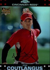 2007 Topps Chrome Refractors Cincinnati Reds Baseball Card #309 Jon Coutlangus