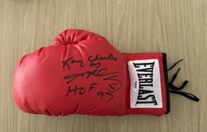 SUGAR RAY LEONARD SIGNED RAY CHARLES EVERLAST BOXING GLOVE PSA/DNA HOF - Picture 1 of 4