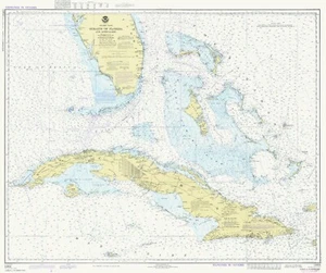 Straits of Florida - Vintage Nautical Map Print - Picture 1 of 1