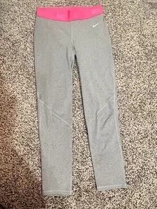 Girls Gray Nike Leggings Size Large - Picture 1 of 2