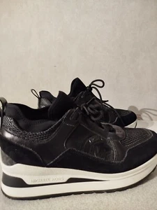MICHAEL KORS Sneakers Cuir microfibre noir T 8 / 38 TBE - Imagen 1 de 7