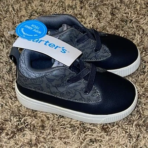 Carter's Grey Dinosaur Toddler Willis High-Top Sneakers Toddler Size 6 - Picture 1 of 7