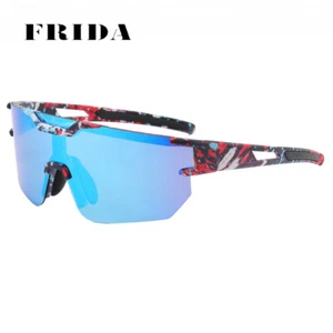 Cycling Sunglasses Polarized UV400 Sports Glasses Windproof Lightweight Unisex - Picture 1 of 17