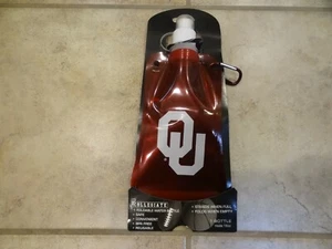 Borraccia pieghevole Univ of Oklahoma OU Sooners calcio NCAA NUOVA - Foto 1 di 3