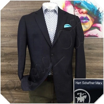Hart Schaffner Mens Blazer Sport Coat Casual Jacket Size 42L Wool Silk Suit USA - Image 1 of 4