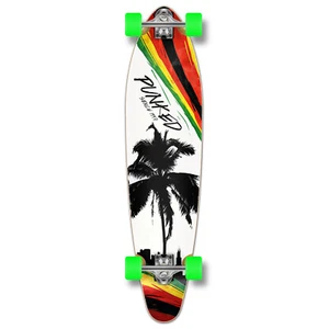 Longboard Yocaher Kicktail completo - Palm City Rasta - Imagen 1 de 4