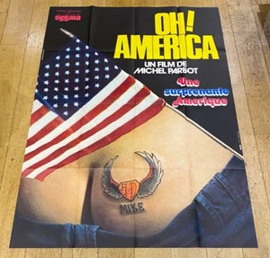 OH! AMERICA ! Affiche cinéma 120x160 MICHEL PARBOT DOCUMENTAIRE USA 1974 - Afbeelding 1 van 1