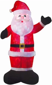 2.45m DELUXE INFLATABLE PLUSH SANTA WITH DISCO LIGHTS 8FT - Picture 1 of 1