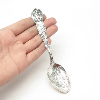 925 Sterling Silver Antique Art Deco Mechanics New Jersey States & Cities Spoon - Image 1 of 4