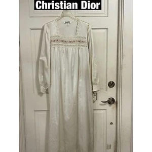 Christian Dior For Neiman Marcus Vintage Nachthemd Spitze bestickt Gr. M Neu mit Etikett - Bild 1 von 7