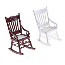 Miniature Wooden Rocking Chair Furniture Model for 1/12 Scale Dollhouse  FE Y-xx