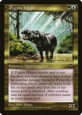 1x Pygmy Hippo -Played- Visions MTG