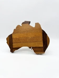 Mapa de madera vintage de Australia adorno independiente - Imagen 1 de 7